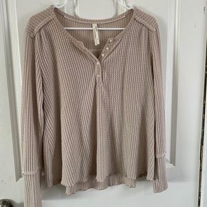 Anthropologie waffle knit long sleeve